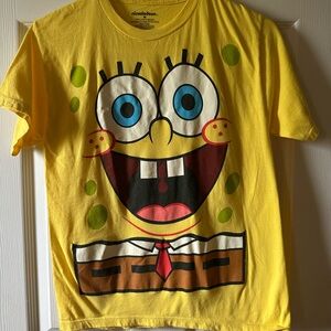 Nickelodeon Yellow SpongeBob Short Sleeve Tee Kids Medium